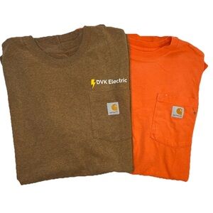 Carhartt 2 Tshirt Bundle Men’s Large Tall  Workwear Original Loose Short Sleeve